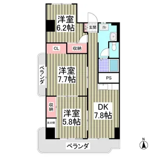 坂口コーポ【1階】の間取り