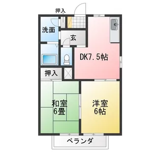 プレジオ宝町【2階】の間取り