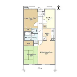 オーキッドレジデンス港北綱島イースト【4階】の間取り