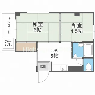 ローズハイツ【5階】の間取り