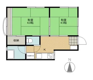 山本コーポ【2階】の間取り