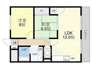 万代マンション【3階】の間取り