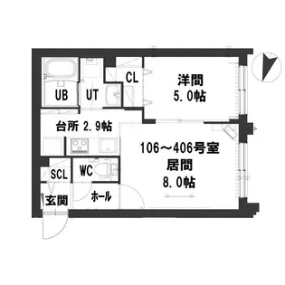 グランメールアクシアIII【1階】の間取り