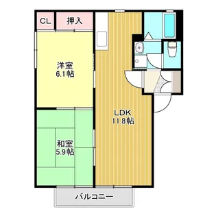 サンライズIII【2階】の間取り