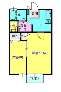 ノーブルワン【1階】の間取り
