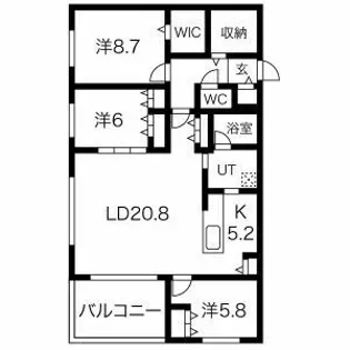 ROSSO Garden【1階】の間取り