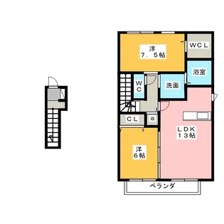 プレシャス岩崎台 B棟【2階】の間取り