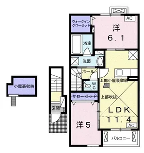 コンフォート西鶉 II【2階】の間取り