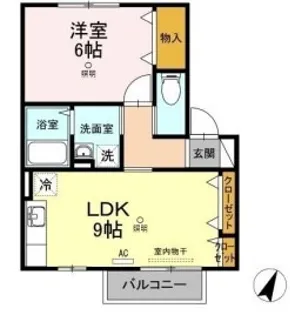 プチパール四番浜【2階】の間取り
