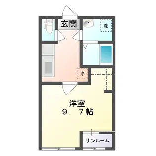 サンライズ西原【2階】の間取り