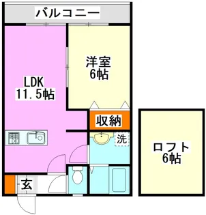 レミエ潤野w【2階】の間取り