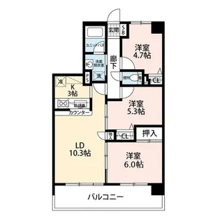 グリーンプラザ【5階】の間取り