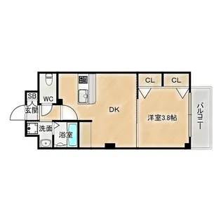 RPレジデンス都島【8階】の間取り