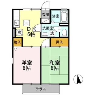 モンパレナス【1階】の間取り