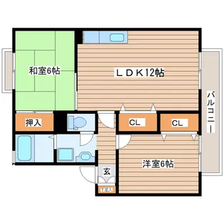 フレール愛子B【2階】の間取り