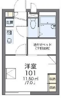 レオパレスアクシスII【2階】の間取り