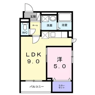ヒカルサ大阪南恩加島【2階】の間取り