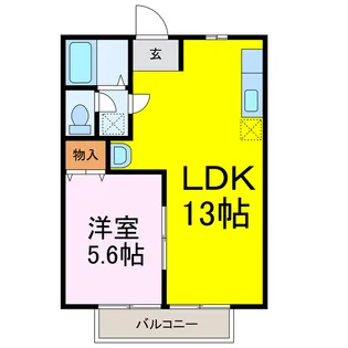 ラフランスB【2階】の間取り