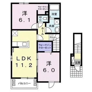 ソレイユ アルカンシェルA【2階】の間取り