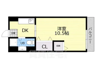 新大阪第1ダイヤモンドマンション【10階】の間取り