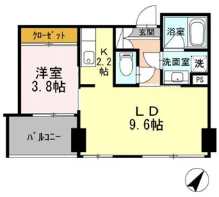 パークフラッツ新宿イーストサイド【4階】の間取り