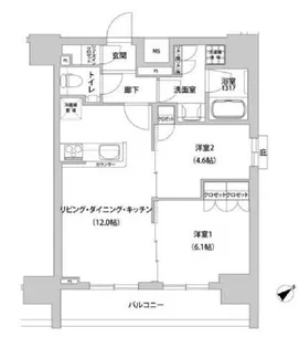 メトロステージ上野【8階】の間取り