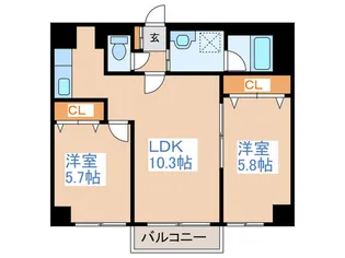 Tres Madera【6階】の間取り