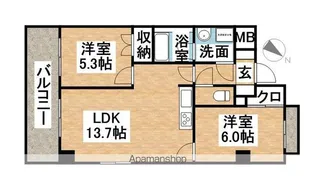 メゾンドイネヤス【2階】の間取り