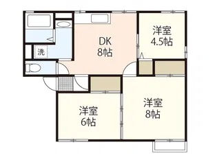 シティハイム己斐 A棟【2階】の間取り