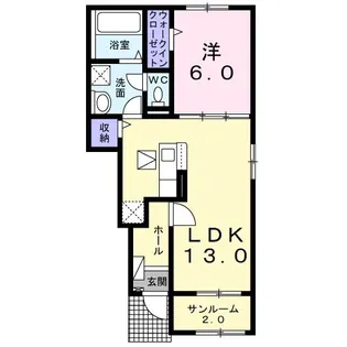 エルフフォレストIIA【1階】の間取り