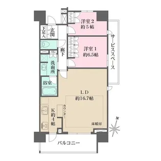 ザ・パークハウス大宮氷川参道【9階】の間取り
