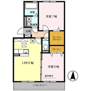 グランドアベニューII番館【1階】の間取り