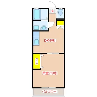 塩鶴ハイツ【3階】の間取り