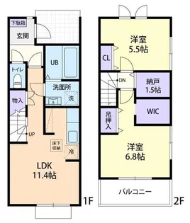 HARBEST II(ハーベスト II) Bの間取り
