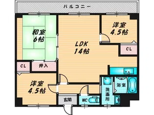 サンヴェール春日【5階】の間取り