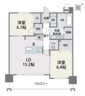 YGM松島LUXE【2階】の間取り