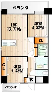 コートハウス・ピノ【5階】の間取り