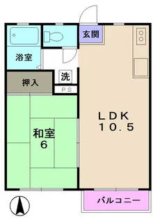 ビブロスヒル【1階】の間取り