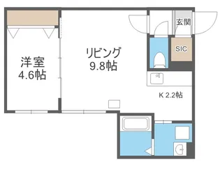 アメニティ新札幌【1階】の間取り