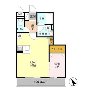シャルマンコート【1階】の間取り