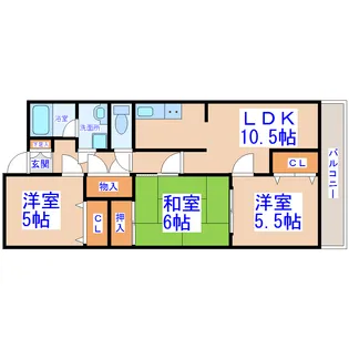 CITY手倉田【4階】の間取り