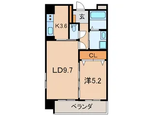 福岡県北九州市小倉北区大門2【マンション】の間取り