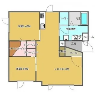 コーポHIROV【1階】の間取り