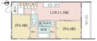 (シニア限定)ヘーベルヴィレッジお花茶屋~たからまちVillage~【3階】の間取り