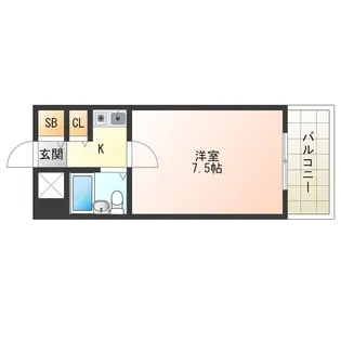 サンライズ千代崎【5階】の間取り