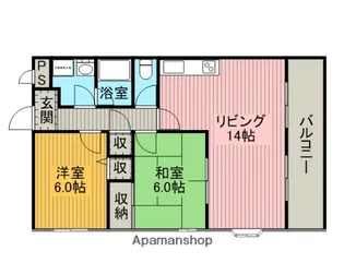 サンシャインミフネI【3階】の間取り