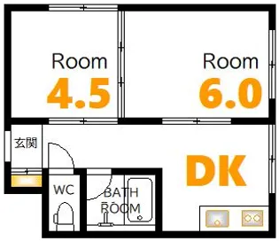 広島県広島市中区西平塚町【マンション】の間取り
