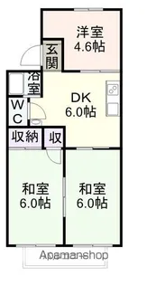 清水ハイツ【1階】の間取り