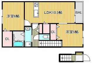 メゾン セーブル【2階】の間取り