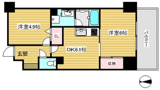 ライオンズプラザ神戸【7階】の間取り